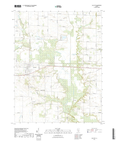 United States Geological Survey Clay City, IL (2021, 24000-Scale) digital map