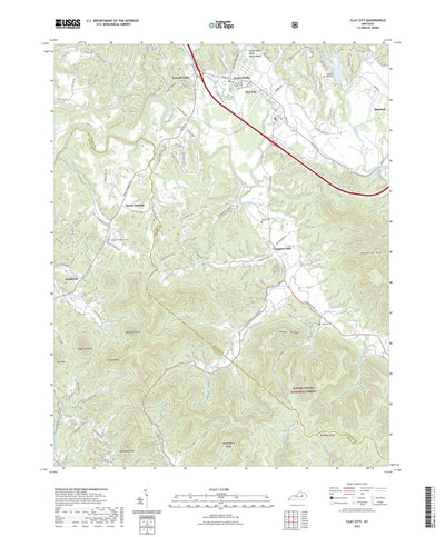 United States Geological Survey Clay City, KY (2022, 24000-Scale) digital map