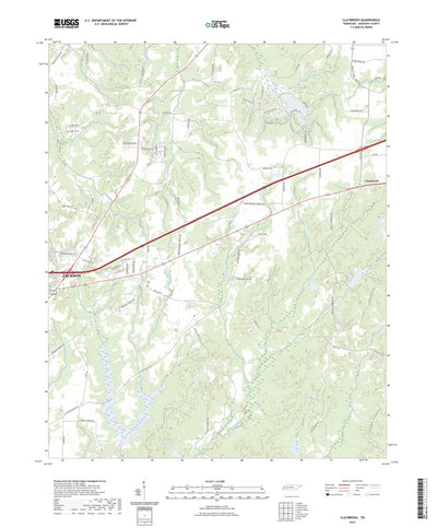 United States Geological Survey Claybrook, TN (2022, 24000-Scale) digital map