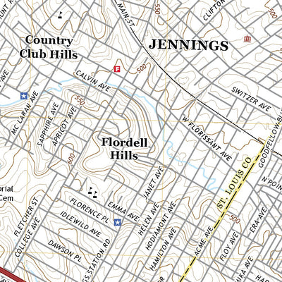 United States Geological Survey Clayton, MO (2021, 24000-Scale) digital map