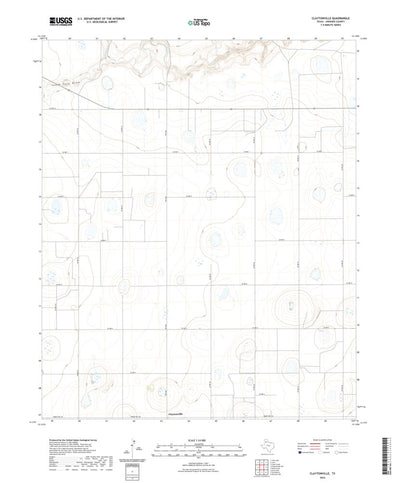 United States Geological Survey Claytonville, TX (2022, 24000-Scale) digital map