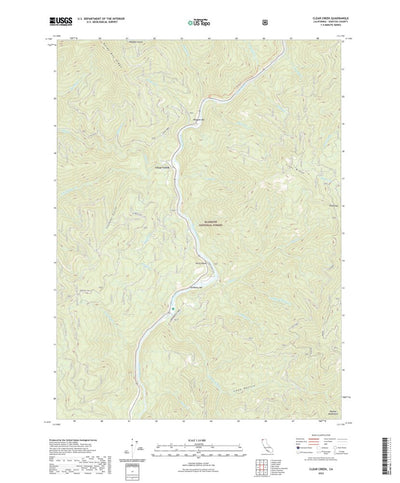 United States Geological Survey Clear Creek, CA (2022, 24000-Scale) digital map