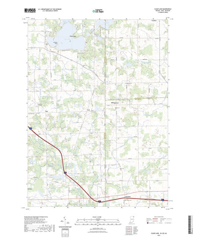 United States Geological Survey Clear Lake, IN (2022, 24000-Scale) digital map