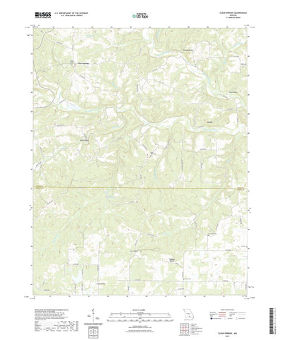 United States Geological Survey Clear Springs, MO (2021, 24000-Scale) digital map