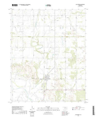 United States Geological Survey Cleo Springs, OK (2022, 24000-Scale) digital map