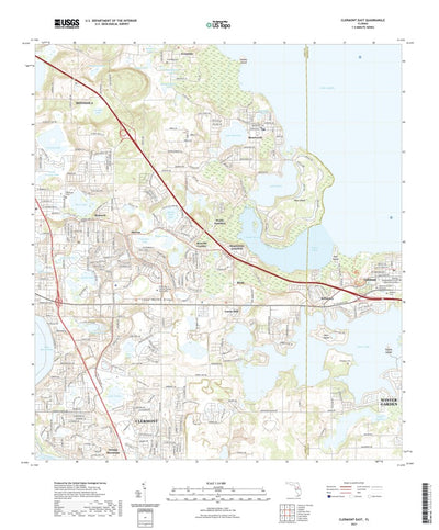 United States Geological Survey Clermont East, FL (2021, 24000-Scale) digital map
