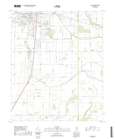 United States Geological Survey Cleveland, MS (2020, 24000-Scale) digital map