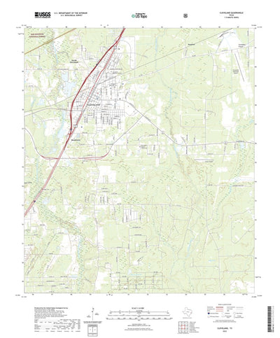 United States Geological Survey Cleveland, TX (2022, 24000-Scale) digital map