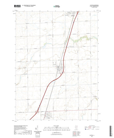 United States Geological Survey Clifton, IL (2021, 24000-Scale) digital map