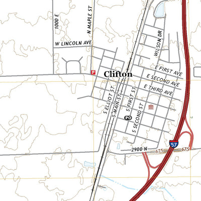 United States Geological Survey Clifton, IL (2021, 24000-Scale) digital map