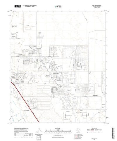 United States Geological Survey Clint NW, TX (2022, 24000-Scale) digital map