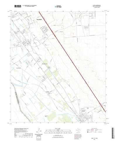 United States Geological Survey Clint, TX (2022, 24000-Scale) digital map