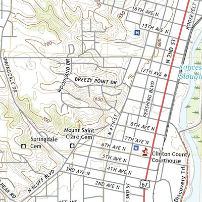 United States Geological Survey Clinton, IA (2022, 24000-Scale) digital map