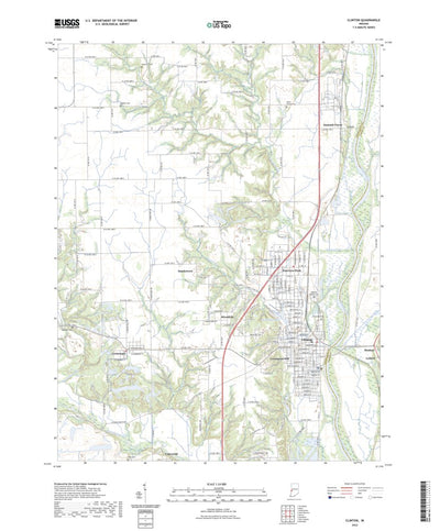 United States Geological Survey Clinton, IN (2022, 24000-Scale) digital map