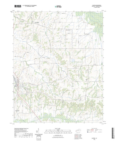United States Geological Survey Clinton, KY (2022, 24000-Scale) digital map