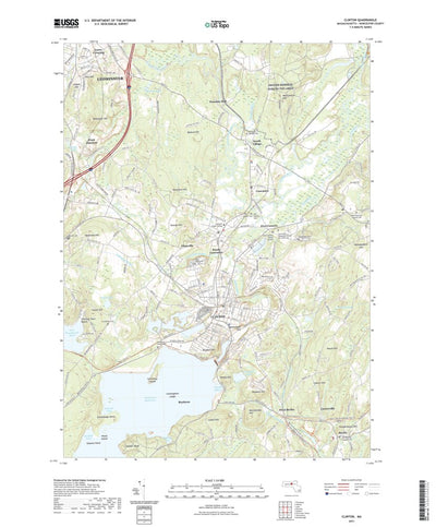 United States Geological Survey Clinton, MA (2021, 24000-Scale) digital map