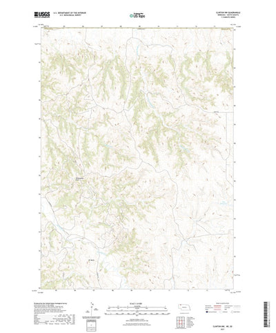United States Geological Survey Clinton NW, NE (2021, 24000-Scale) digital map