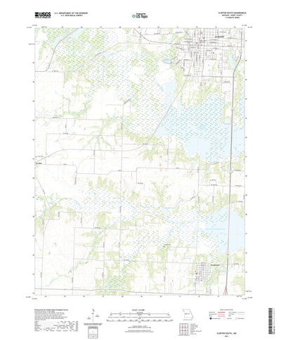 United States Geological Survey Clinton South, MO (2021, 24000-Scale) digital map