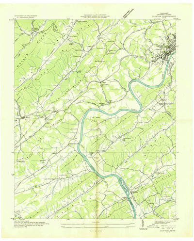 United States Geological Survey Clinton, TN (1936, 24000-Scale) digital map