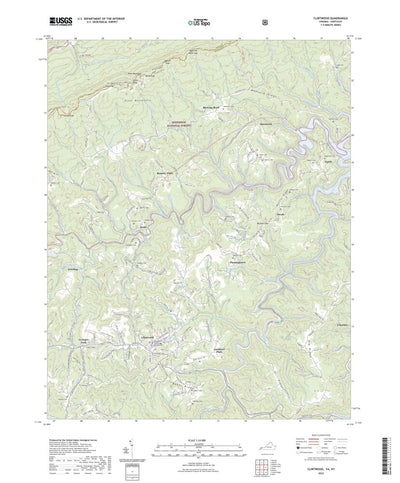 United States Geological Survey Clintwood, VA (2022, 24000-Scale) digital map