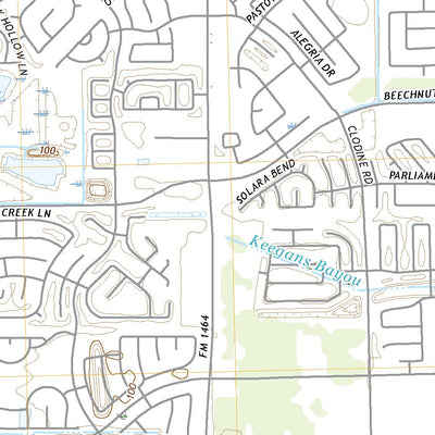 United States Geological Survey Clodine, TX (2022, 24000-Scale) digital map