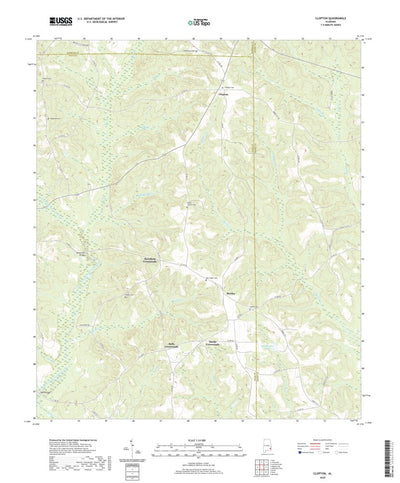 United States Geological Survey Clopton, AL (2020, 24000-Scale) digital map