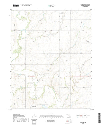 United States Geological Survey Cloud Chief, OK (2022, 24000-Scale) digital map