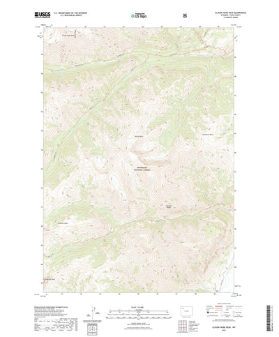 United States Geological Survey Clouds Home Peak, WY (2021, 24000-Scale) digital map