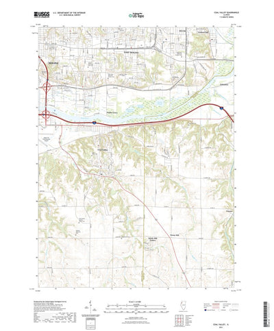 United States Geological Survey Coal Valley, IL (2021, 24000-Scale) digital map
