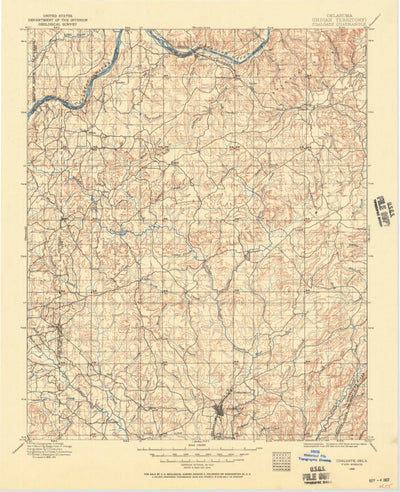 United States Geological Survey Coalgate, OK (1896, 125000-Scale) digital map