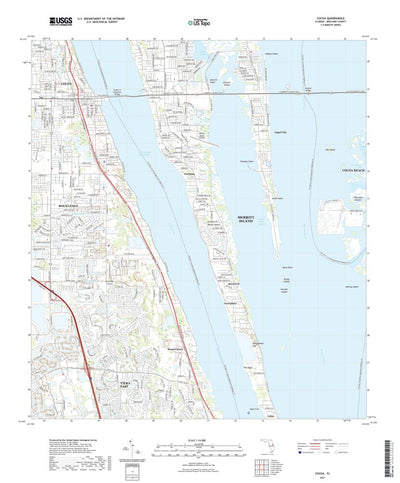 United States Geological Survey Cocoa, FL (2021, 24000-Scale) digital map