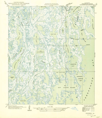 United States Geological Survey Cocodrie, LA (1945, 31680-Scale) digital map