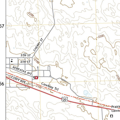 United States Geological Survey Cody East, NE (2021, 24000-Scale) digital map