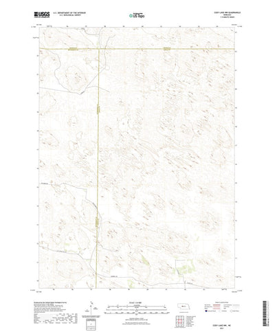 United States Geological Survey Cody Lake NW, NE (2021, 24000-Scale) digital map