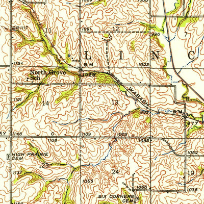 United States Geological Survey Coin, IA-MO (1940, 62500-Scale) digital map