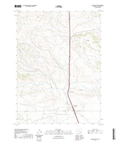 United States Geological Survey Coleman Butte, WY (2021, 24000-Scale) digital map