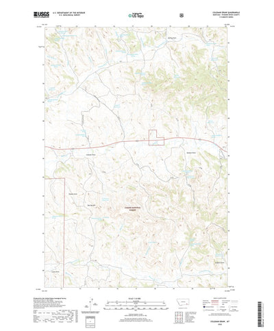 United States Geological Survey Coleman Draw, MT (2020, 24000-Scale) digital map