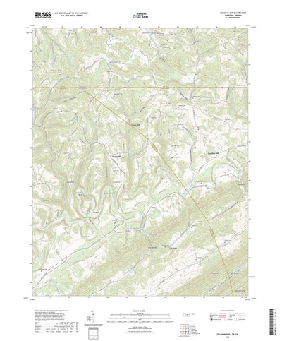United States Geological Survey Coleman Gap, TN (2022, 24000-Scale) digital map