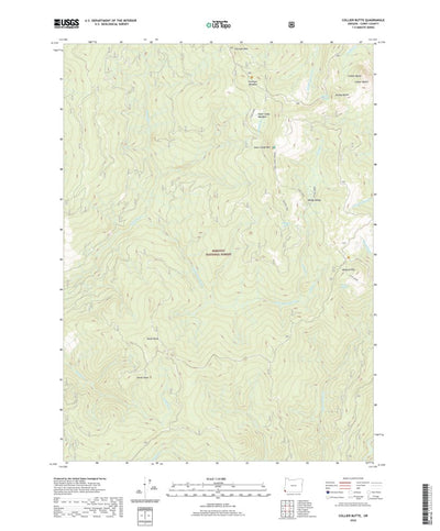 United States Geological Survey Collier Butte, OR (2020, 24000-Scale) digital map