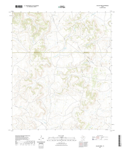 United States Geological Survey Collins Creek, TX (2022, 24000-Scale) digital map