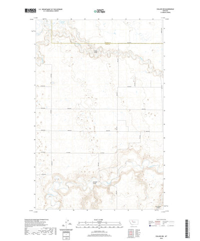 United States Geological Survey Collins NW, MT (2020, 24000-Scale) digital map