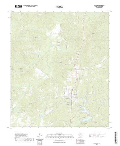 United States Geological Survey Colmesneil, TX (2022, 24000-Scale) digital map