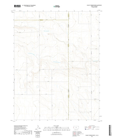 United States Geological Survey Colony Township West, KS (2022, 24000-Scale) digital map