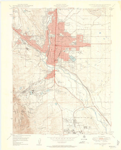 United States Geological Survey Colorado Springs, CO (1948, 24000-Scale) digital map