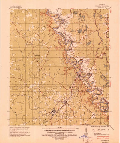 United States Geological Survey Columbia, LA (1940, 62500-Scale) digital map