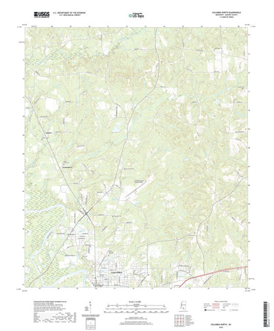 United States Geological Survey Columbia North, MS (2020, 24000-Scale) digital map