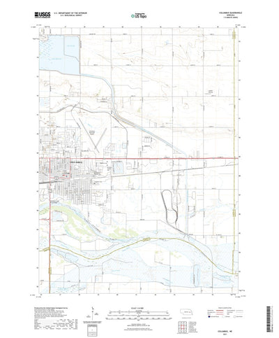United States Geological Survey Columbus, NE (2021, 24000-Scale) digital map