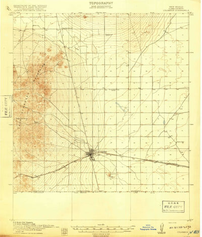 United States Geological Survey Columbus, NM (1918, 62500-Scale) digital map