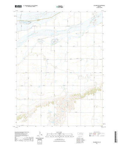 United States Geological Survey Columbus SW, NE (2021, 24000-Scale) digital map