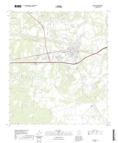 United States Geological Survey Columbus, TX (2022, 24000-Scale) digital map